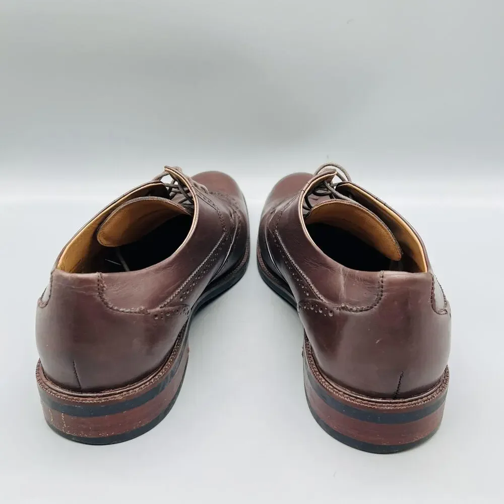 Cole Haan Shoes Mens 13 Brown Leather Grand OS Wingtip Oxford Dress Brogue